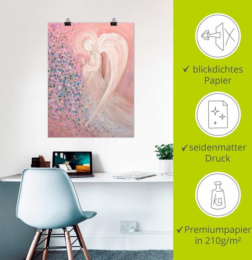 Artland Artprint Engelbeeld pastel als artprint van aluminium artprint voor buiten artprint op linnen poster muursticker - Foto 2