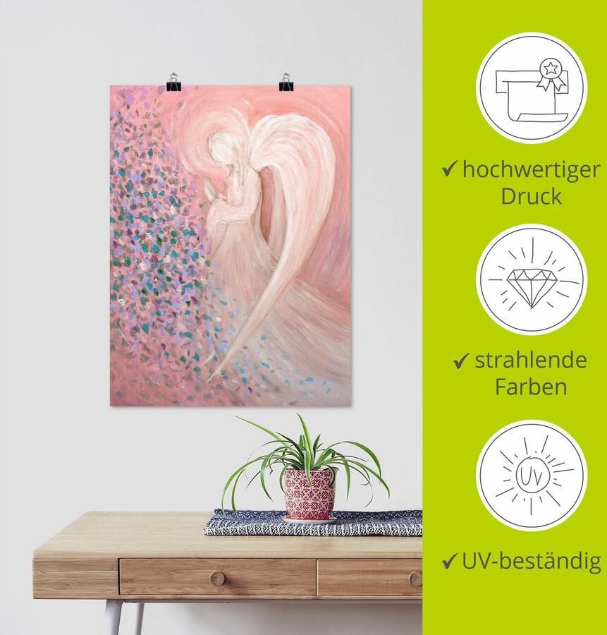 Artland Artprint Engelbeeld pastel als artprint van aluminium artprint voor buiten artprint op linnen poster muursticker - Foto 3