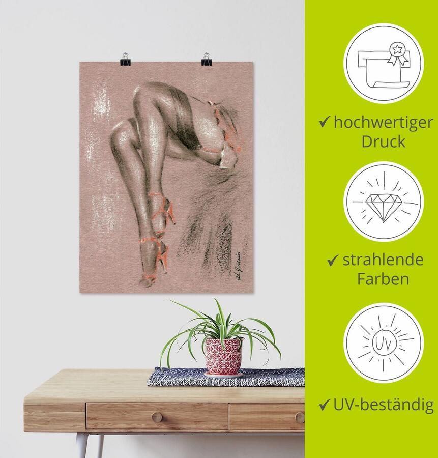 Artland Artprint Erotisch in highheels als artprint op linnen poster in verschillende formaten maten - Foto 4