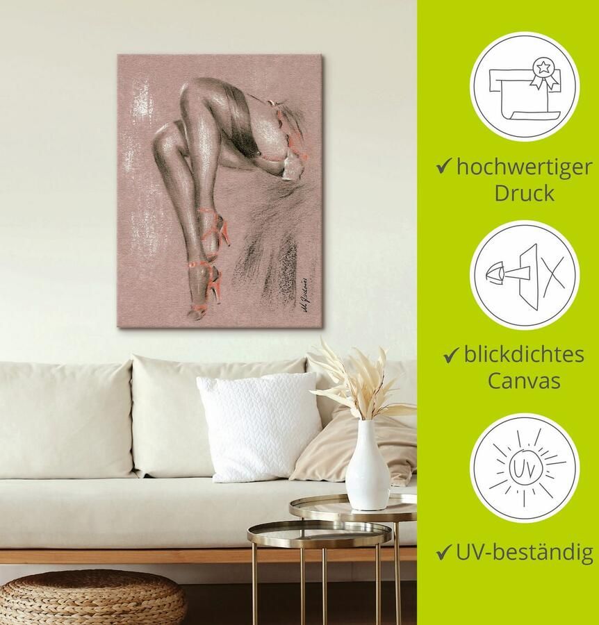 Artland Artprint Erotisch in highheels als artprint op linnen poster in verschillende formaten maten - Foto 2