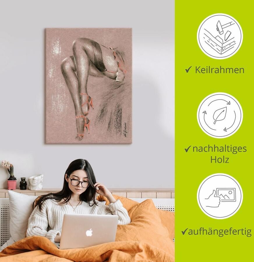 Artland Artprint Erotisch in highheels als artprint op linnen poster in verschillende formaten maten