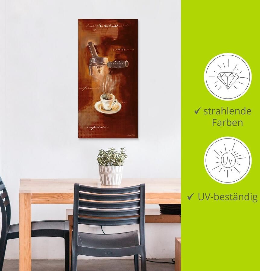 Artland Artprint Espresso I als artprint van aluminium artprint voor buiten artprint op linnen poster muursticker - Foto 3