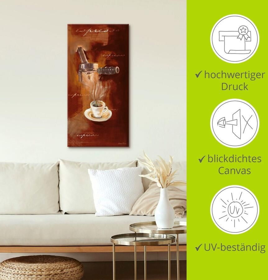 Artland Artprint Espresso I als artprint van aluminium artprint voor buiten artprint op linnen poster muursticker - Foto 3