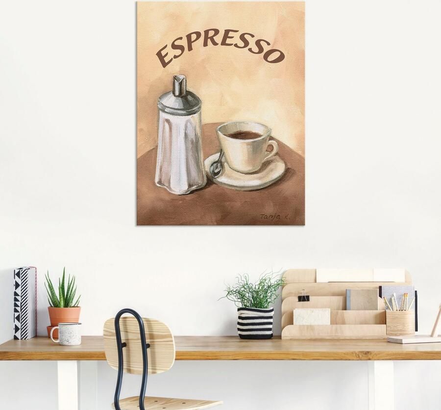 Artland Artprint Espresso II als artprint van aluminium artprint voor buiten artprint op linnen in verschillende maten - Foto 5