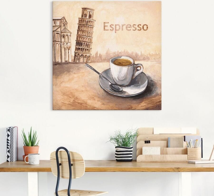 Artland Artprint Espresso in Pisa als artprint op linnen poster in verschillende formaten maten - Foto 4