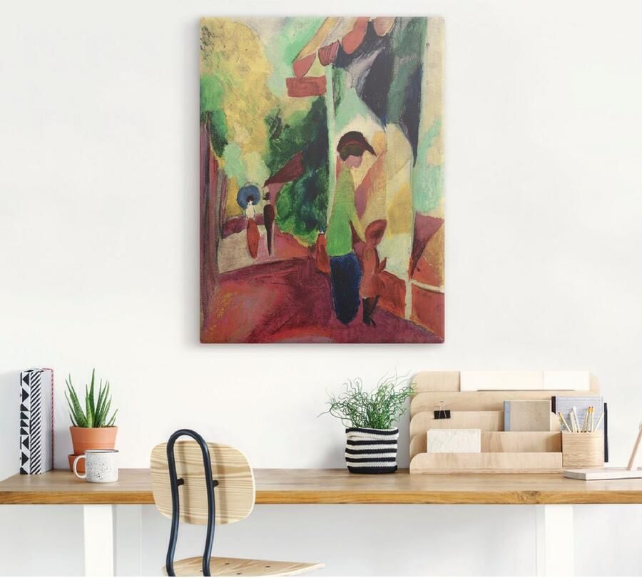 Artland Artprint Etalage met gele bomen. 1914 als artprint op linnen muursticker in verschillende maten - Foto 3