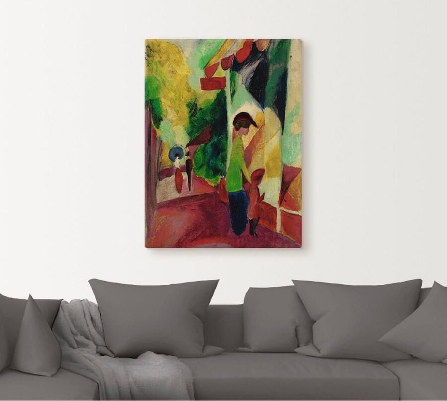 Artland Artprint Etalage met gele bomen. 1914 als artprint op linnen muursticker in verschillende maten - Foto 4