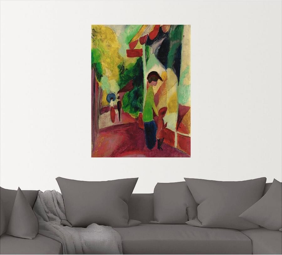 Artland Artprint Etalage met gele bomen. 1914 als artprint op linnen muursticker in verschillende maten - Foto 4