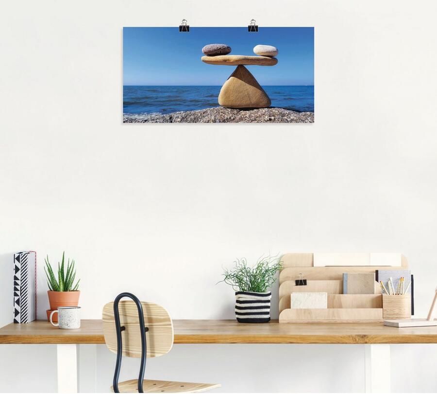 Artland Artprint Evenwicht stenen zee als artprint van aluminium artprint voor buiten artprint op linnen poster muursticker - Foto 4