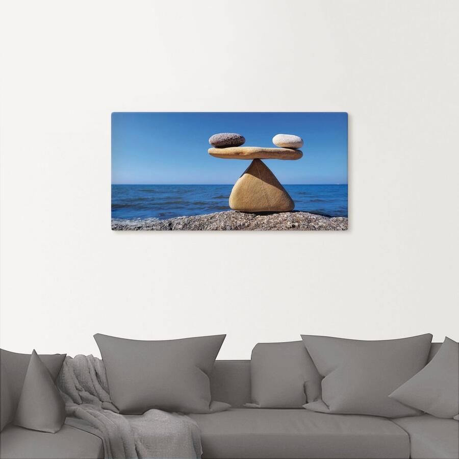 Artland Artprint op linnen Evenwicht stenen zee - Foto 2