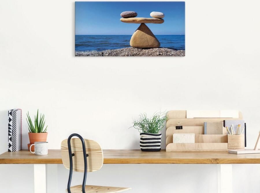 Artland Artprint Evenwicht stenen zee als artprint van aluminium artprint voor buiten artprint op linnen poster muursticker - Foto 6