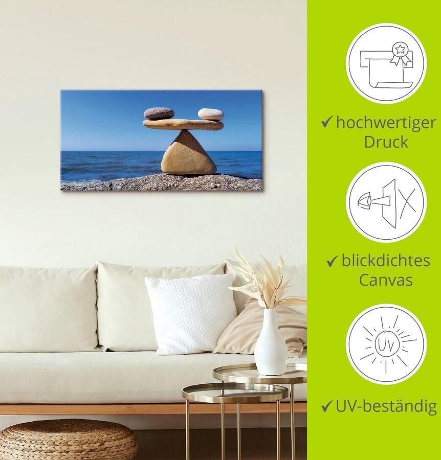 Artland Artprint Evenwicht stenen zee als artprint van aluminium artprint voor buiten artprint op linnen poster muursticker - Foto 4