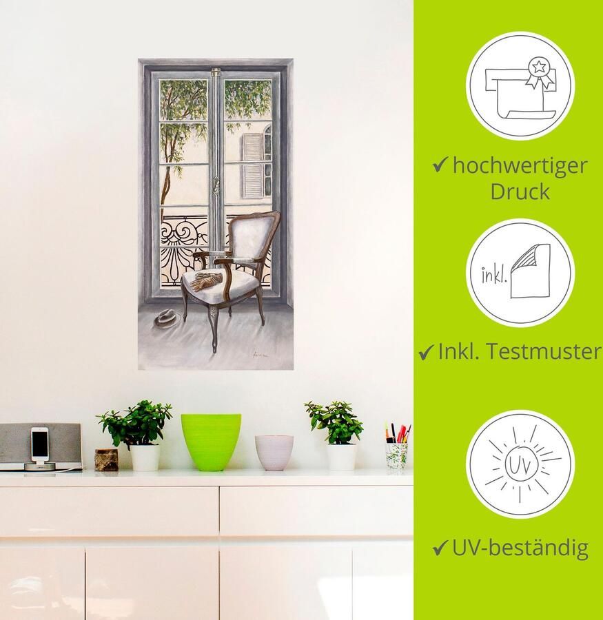 Artland Artprint Fauteuil voor een raam als artprint van aluminium artprint voor buiten artprint op linnen poster muursticker - Foto 3