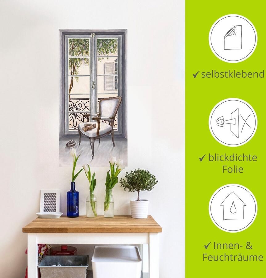 Artland Artprint Fauteuil voor een raam als artprint van aluminium artprint voor buiten artprint op linnen poster muursticker - Foto 4