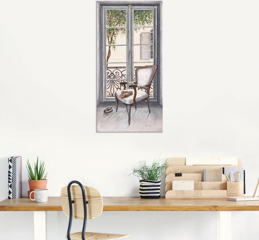 Artland Artprint Fauteuil voor een raam als artprint van aluminium artprint voor buiten artprint op linnen poster muursticker - Foto 6