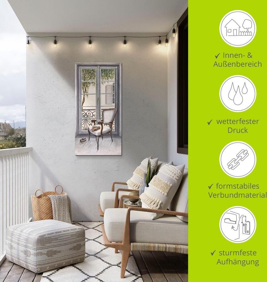 Artland Artprint Fauteuil voor een raam als artprint van aluminium artprint voor buiten artprint op linnen poster muursticker - Foto 5