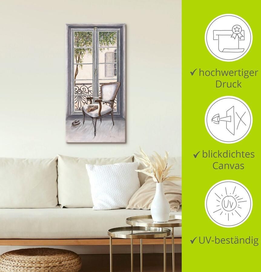 Artland Artprint Fauteuil voor een raam als artprint van aluminium artprint voor buiten artprint op linnen poster muursticker - Foto 4