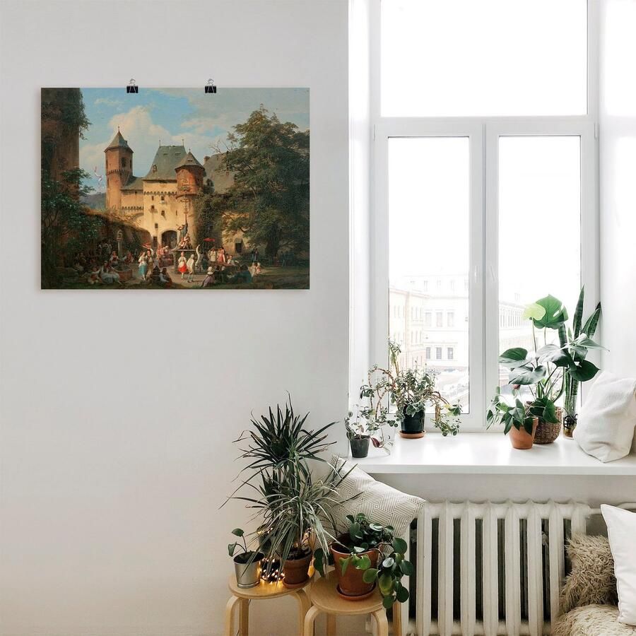 Artland Artprint Feestelijk tafereel op het voorplein van een kasteel als artprint van aluminium artprint op linnen muursticker of poster in verschillende maten - Foto 2