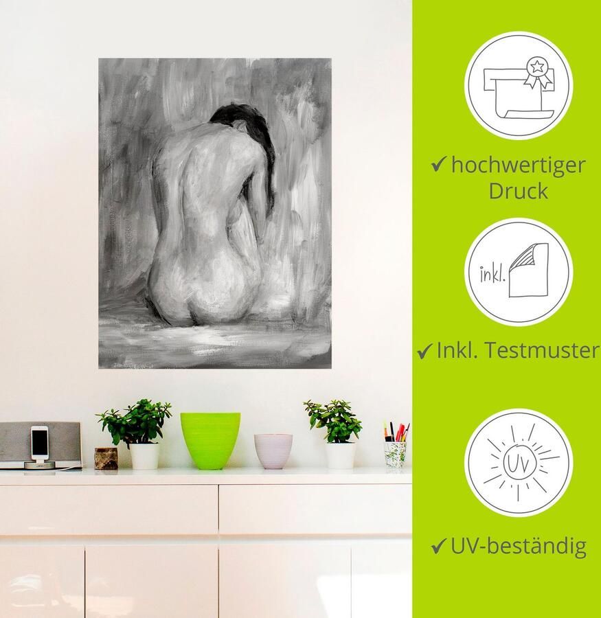 Artland Artprint Figuur in zwart & wit II als artprint van aluminium artprint voor buiten artprint op linnen poster muursticker - Foto 2