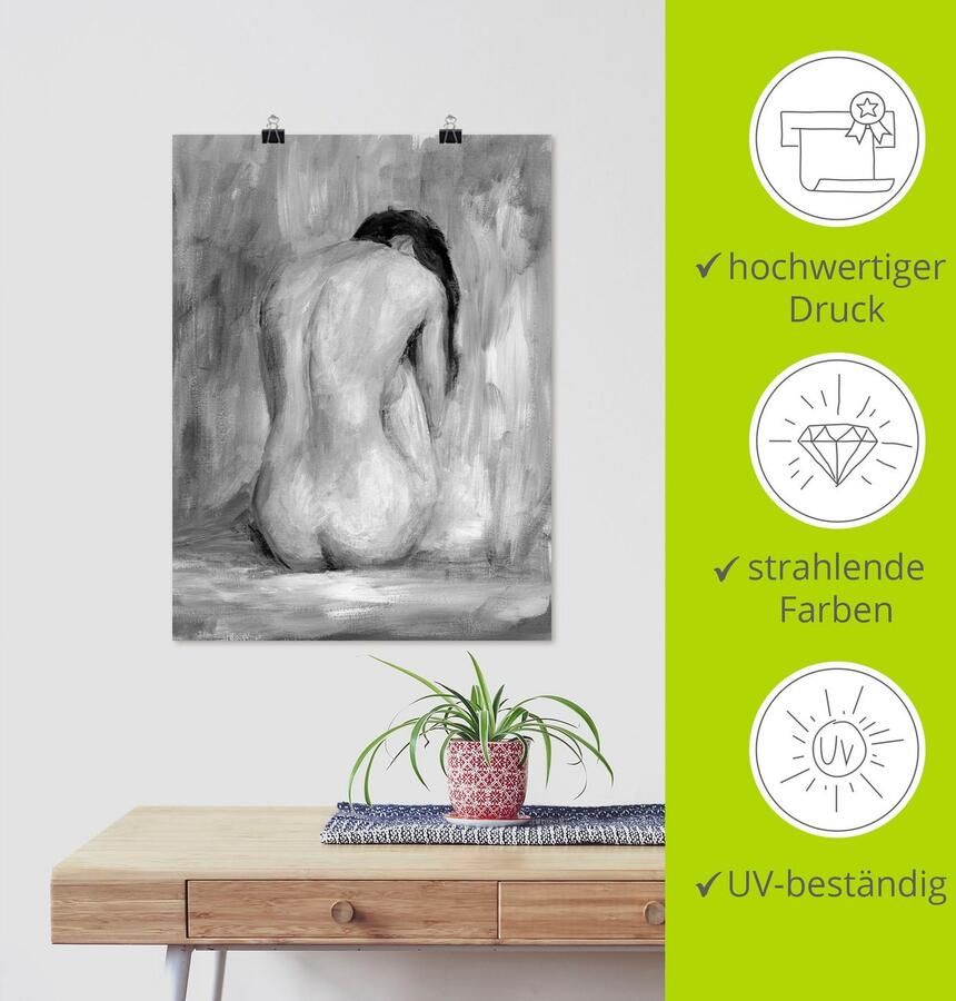 Artland Artprint Figuur in zwart & wit II als artprint van aluminium artprint voor buiten artprint op linnen poster muursticker - Foto 3