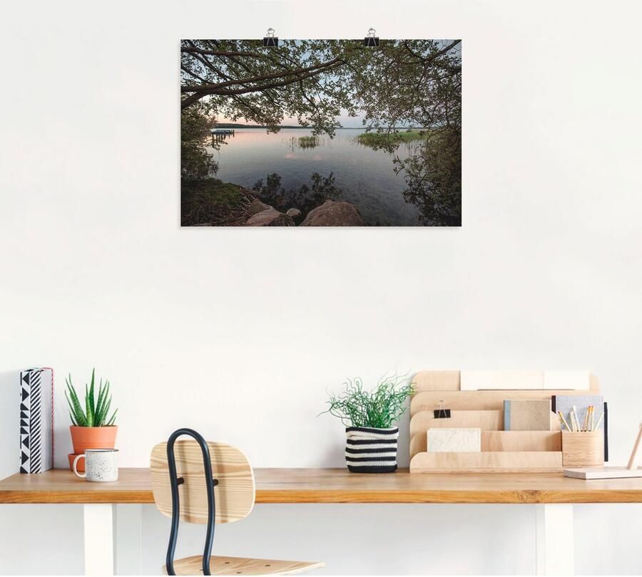 Artland Artprint Fijne ochtend bij het Ratzeburger meer als poster in verschillende formaten maten - Foto 4