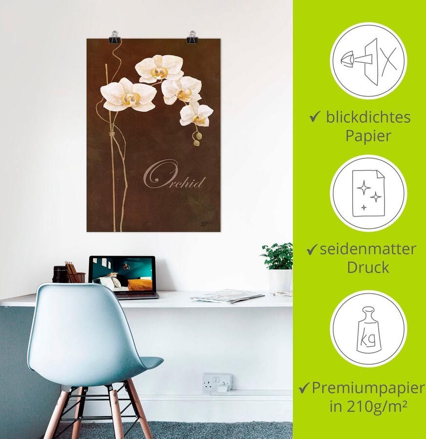 Artland Artprint Fijne orchidee als artprint op linnen poster in verschillende formaten maten - Foto 4
