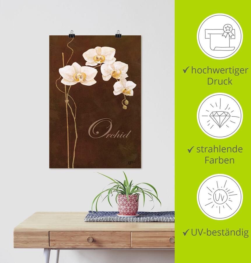 Artland Artprint Fijne orchidee als artprint op linnen poster in verschillende formaten maten - Foto 5