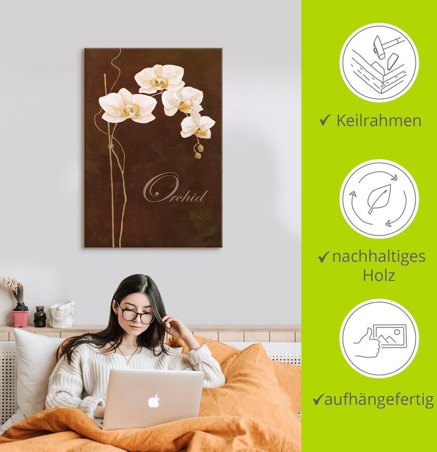 Artland Artprint Fijne orchidee als artprint op linnen poster in verschillende formaten maten - Foto 2