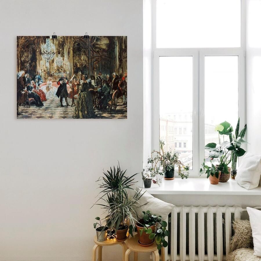 Artland Artprint Fluitconcert Frederik de Grote. als artprint op linnen poster in verschillende formaten maten - Foto 2