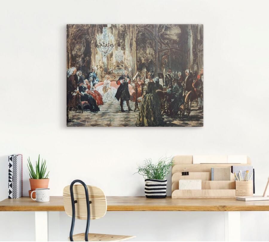 Artland Artprint Fluitconcert Frederik de Grote. als artprint op linnen poster in verschillende formaten maten - Foto 5