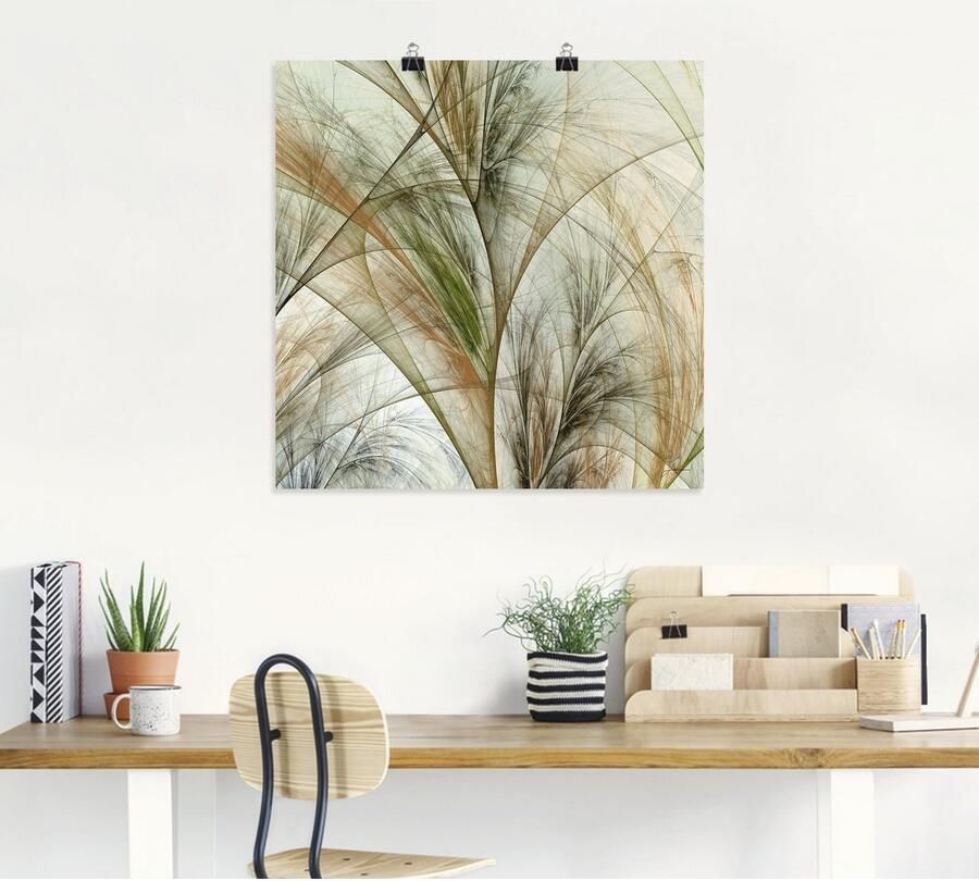 Artland Artprint Fractaal gras IV als artprint op linnen poster in verschillende formaten maten - Foto 4