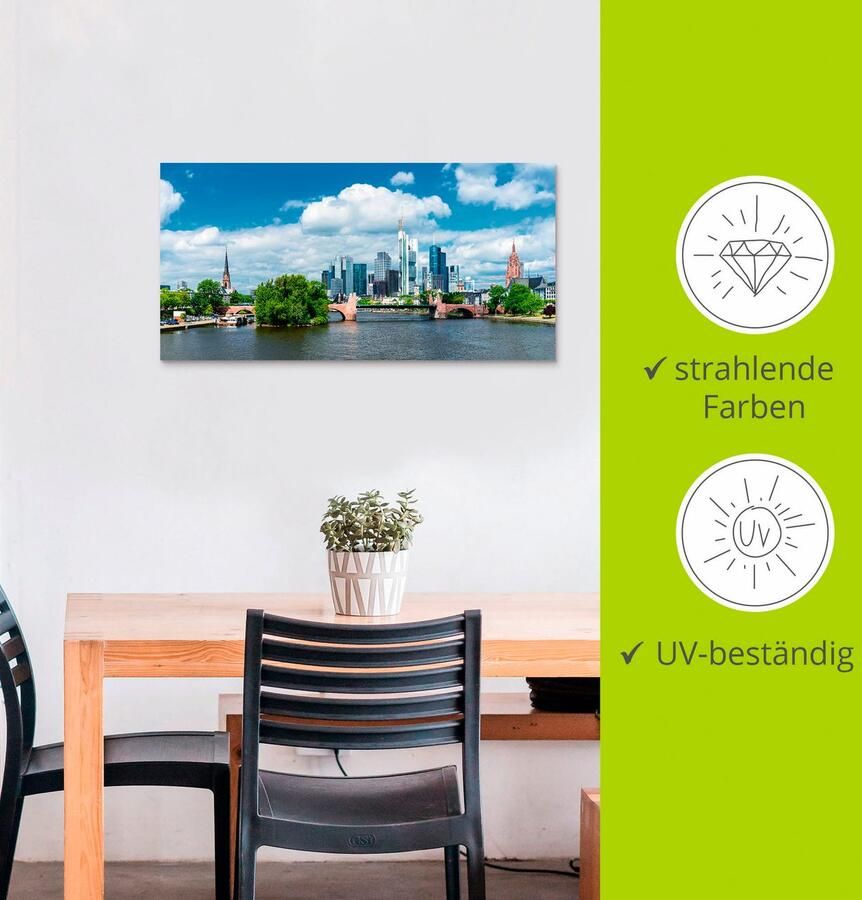 Artland Artprint Frankfurt am Main als artprint van aluminium artprint voor buiten artprint op linnen poster in verschillende maten. maten - Foto 2