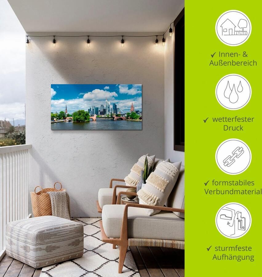 Artland Artprint Frankfurt am Main als artprint van aluminium artprint voor buiten artprint op linnen poster in verschillende maten. maten - Foto 3