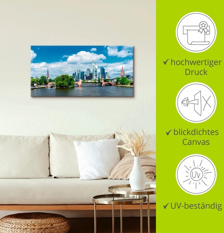 Artland Artprint Frankfurt am Main als artprint van aluminium artprint voor buiten artprint op linnen poster in verschillende maten. maten - Foto 2