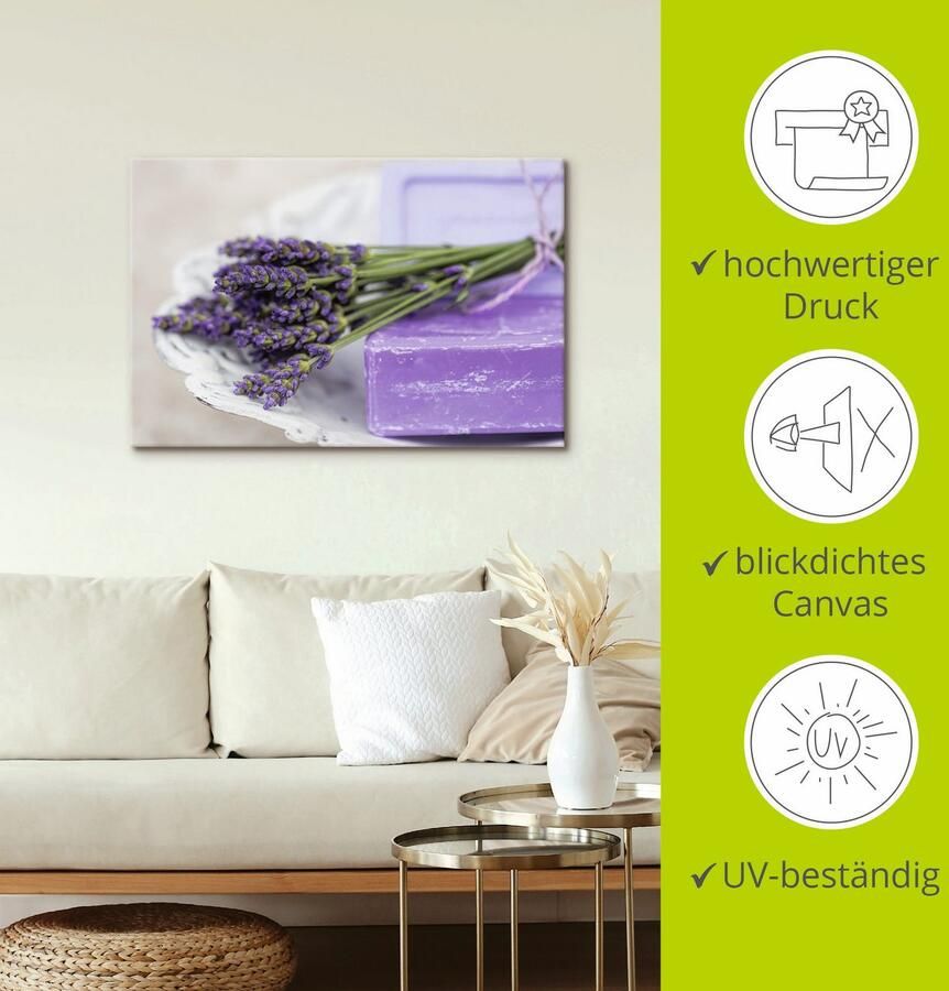 Artland Artprint Frans stilleven met lavendel als artprint van aluminium artprint voor buiten artprint op linnen poster in verschillende maten. maten - Foto 2
