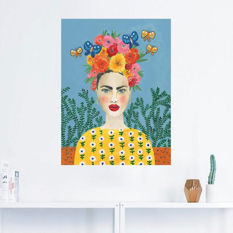 Artland Artprint Frida-hoofdsieraad I als artprint op linnen poster muursticker in verschillende maten - Foto 2