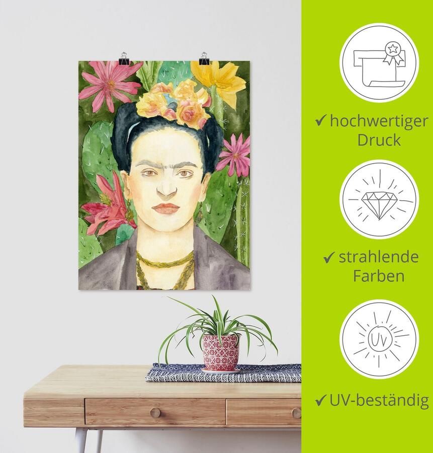 Artland Artprint Frida Kahlo I als artprint op linnen poster in verschillende formaten maten - Foto 4