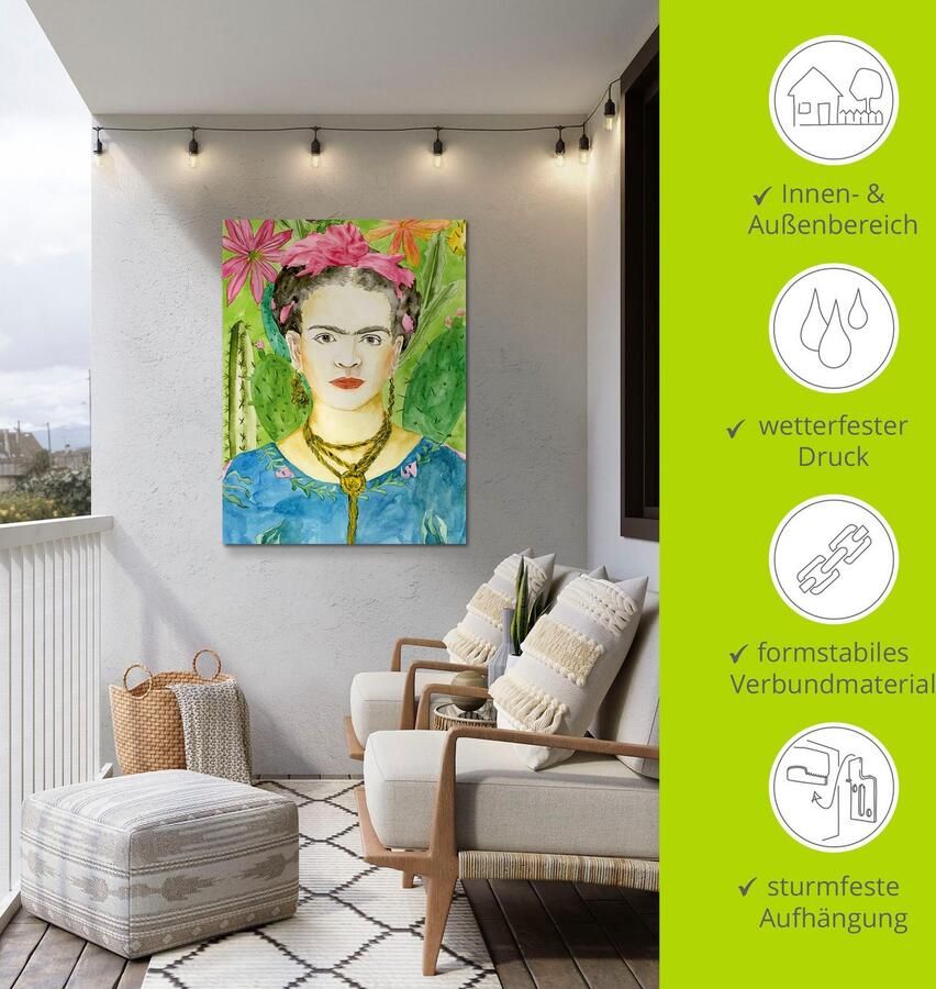 Artland Artprint Frida Kahlo II als artprint van aluminium artprint voor buiten artprint op linnen poster muursticker - Foto 5
