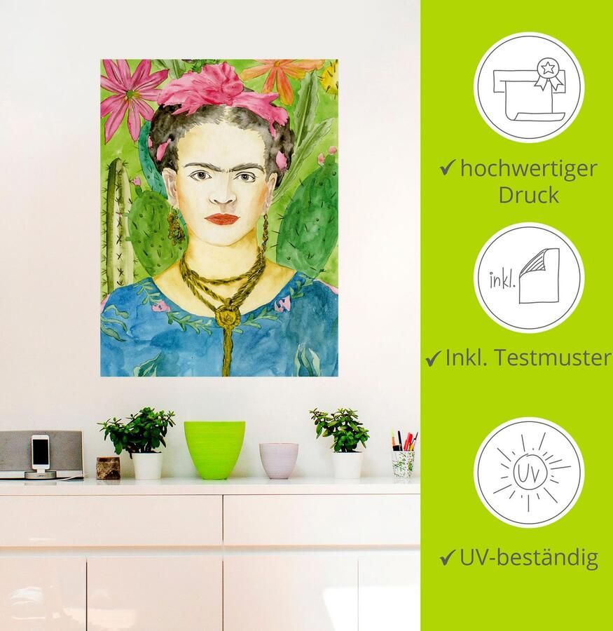 Artland Artprint Frida Kahlo II als artprint van aluminium artprint voor buiten artprint op linnen poster muursticker - Foto 3