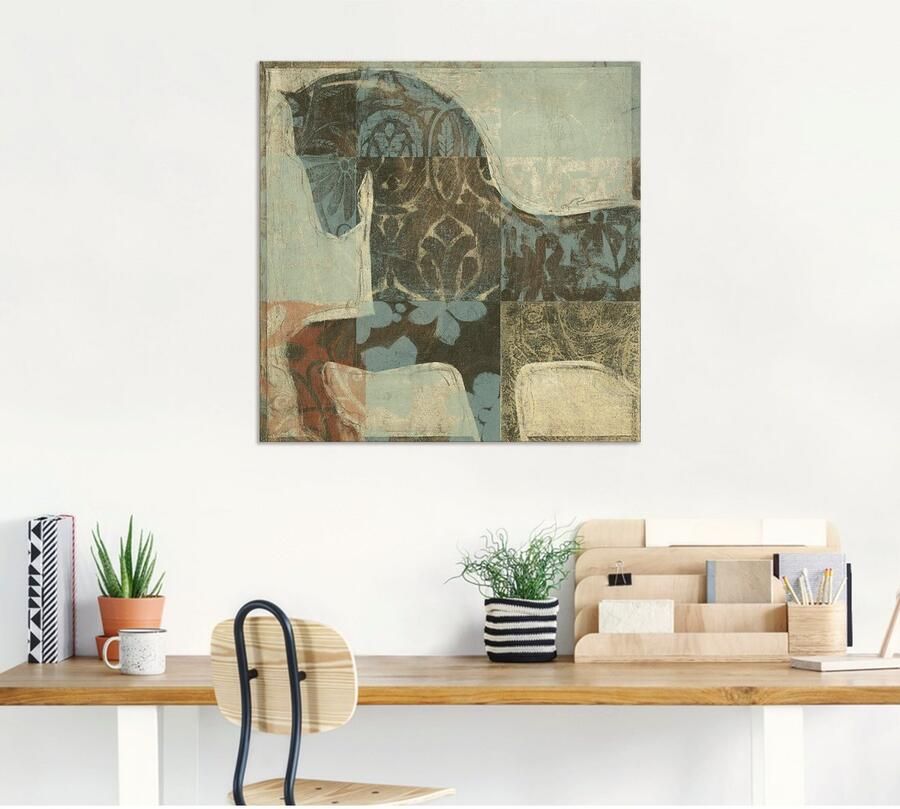 Artland Artprint Gedessineerd paard I als artprint van aluminium artprint voor buiten artprint op linnen poster in verschillende maten. maten - Foto 6
