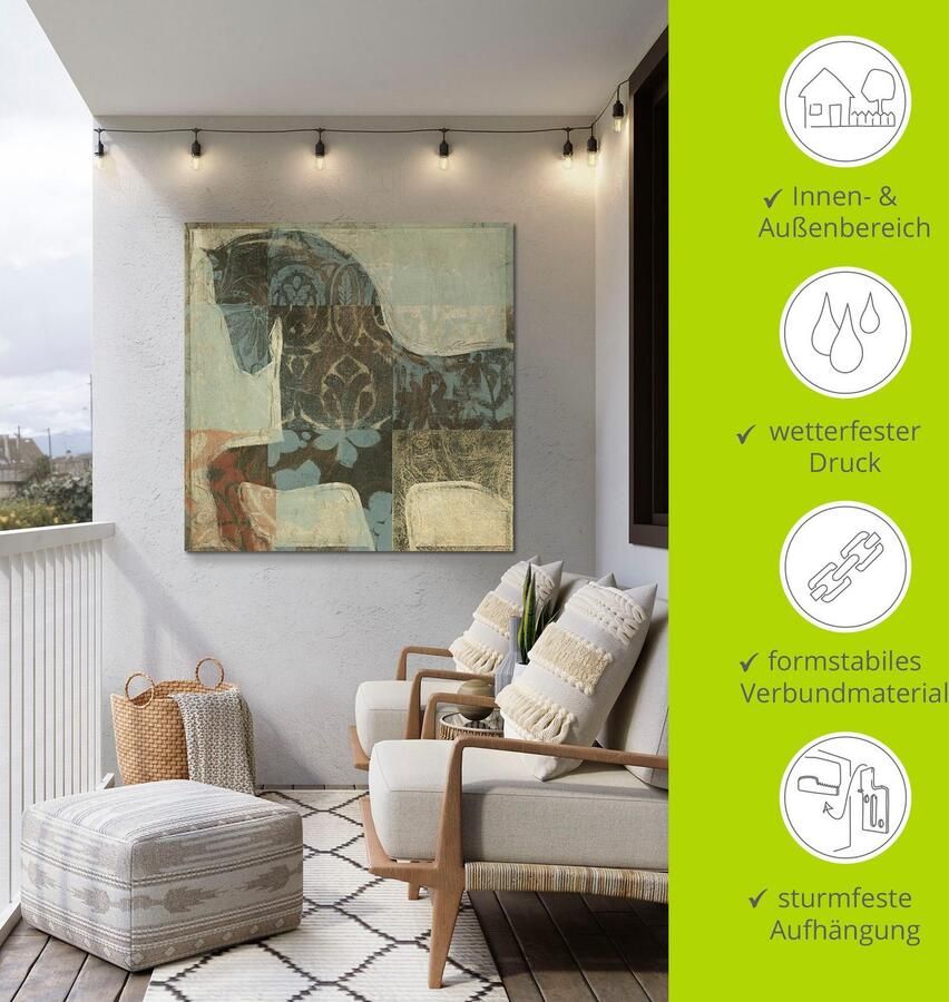 Artland Artprint Gedessineerd paard I als artprint van aluminium artprint voor buiten artprint op linnen poster in verschillende maten. maten - Foto 4