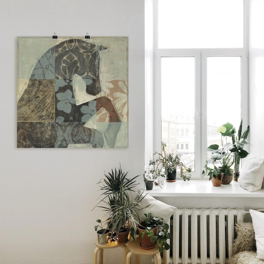 Artland Artprint Gedessineerd paard II als artprint op linnen poster in verschillende formaten maten