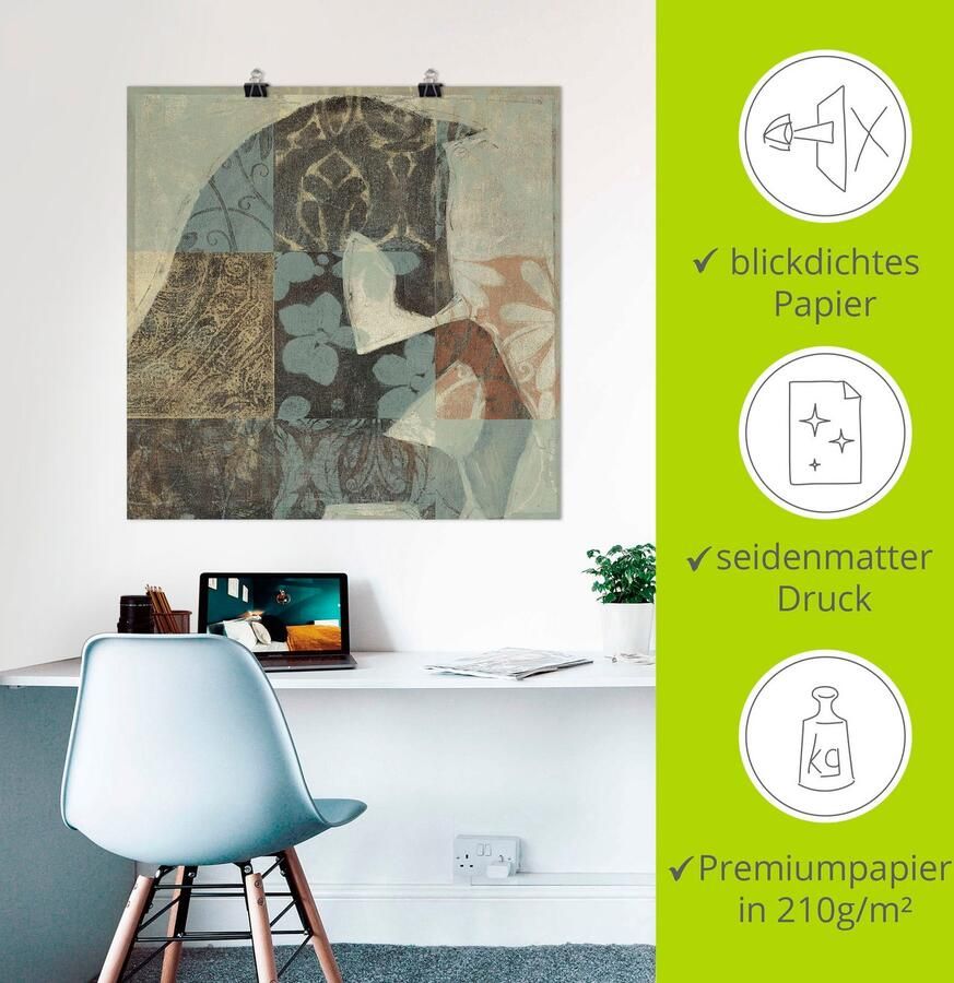 Artland Artprint Gedessineerd paard II als artprint op linnen poster in verschillende formaten maten - Foto 3