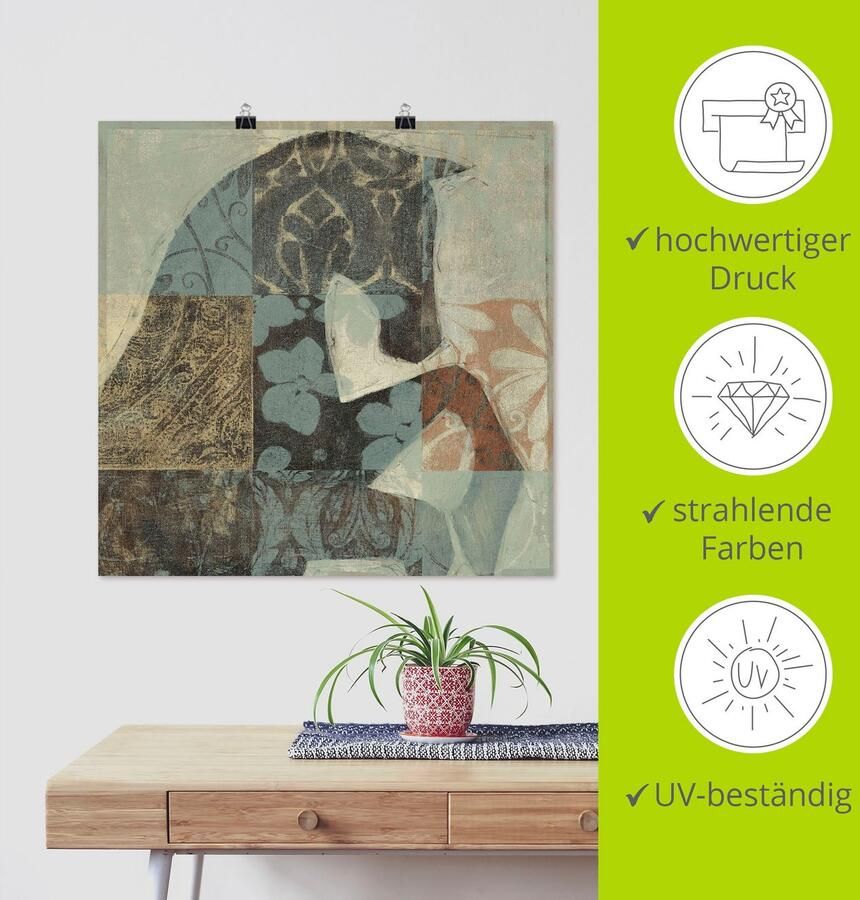 Artland Artprint Gedessineerd paard II als artprint op linnen poster in verschillende formaten maten - Foto 4
