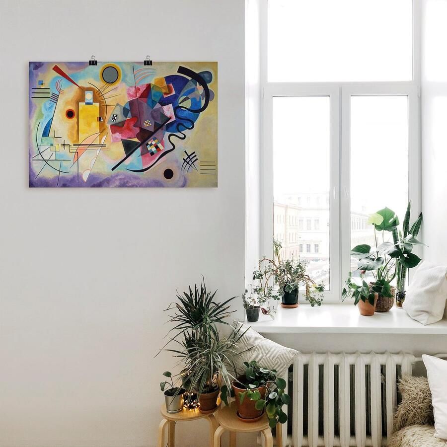 Artland Artprint Geel rood en blauw. 1925 als artprint van aluminium artprint voor buiten poster muursticker in diverse maten formaten - Foto 2