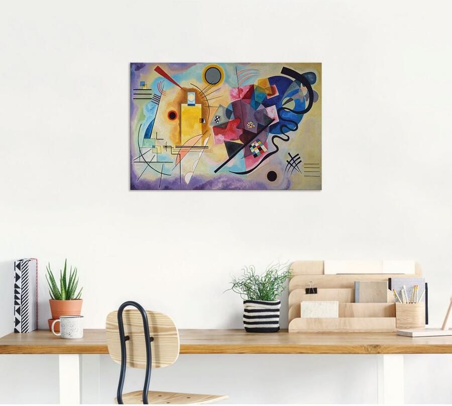 Artland Artprint Geel rood en blauw. 1925 als artprint van aluminium artprint voor buiten poster muursticker in diverse maten formaten - Foto 5