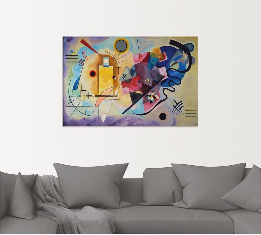 Artland Artprint Geel rood en blauw. 1925 als artprint van aluminium artprint voor buiten poster muursticker in diverse maten formaten - Foto 6