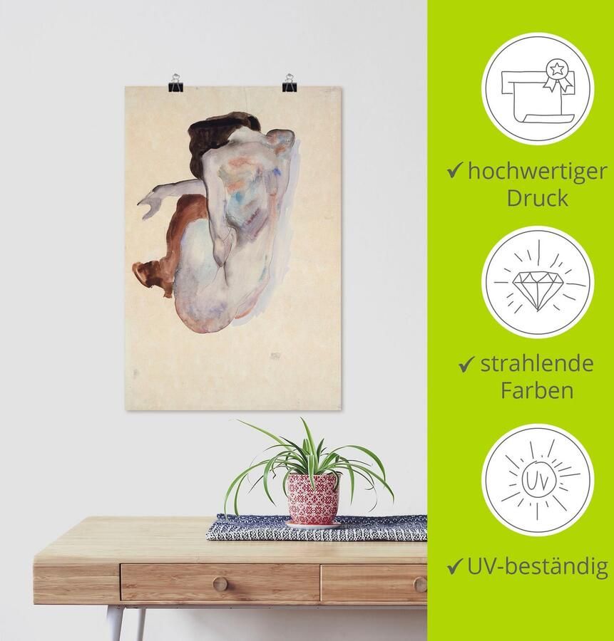 Artland Artprint Gehurkte naakt met schoenen als poster in verschillende formaten maten - Foto 4