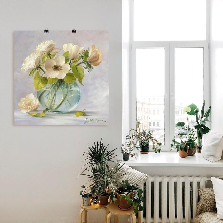 Artland Artprint Gele anemonen als artprint op linnen poster in verschillende formaten maten - Foto 2
