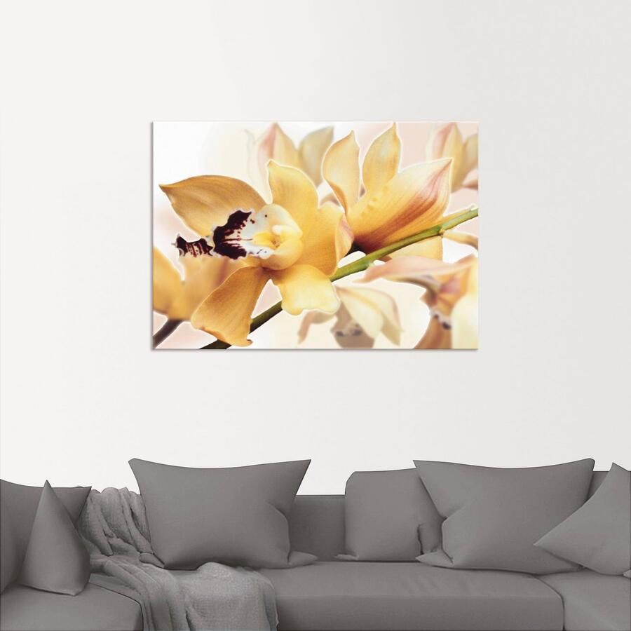 Artland Artprint Gele orchidee als artprint van aluminium artprint voor buiten artprint op linnen poster in verschillende maten. maten - Foto 3